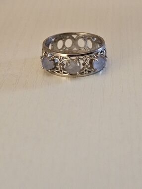 Moonstone On .925 Sterling Silver Size 9 NWOT